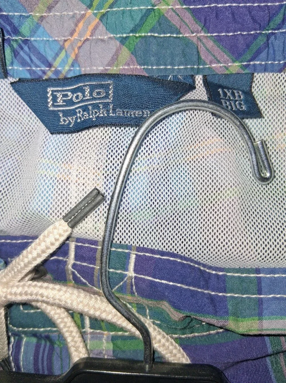 Polo Ralph Lauren Blue & Green Plaid Swim Shorts Size 1XB